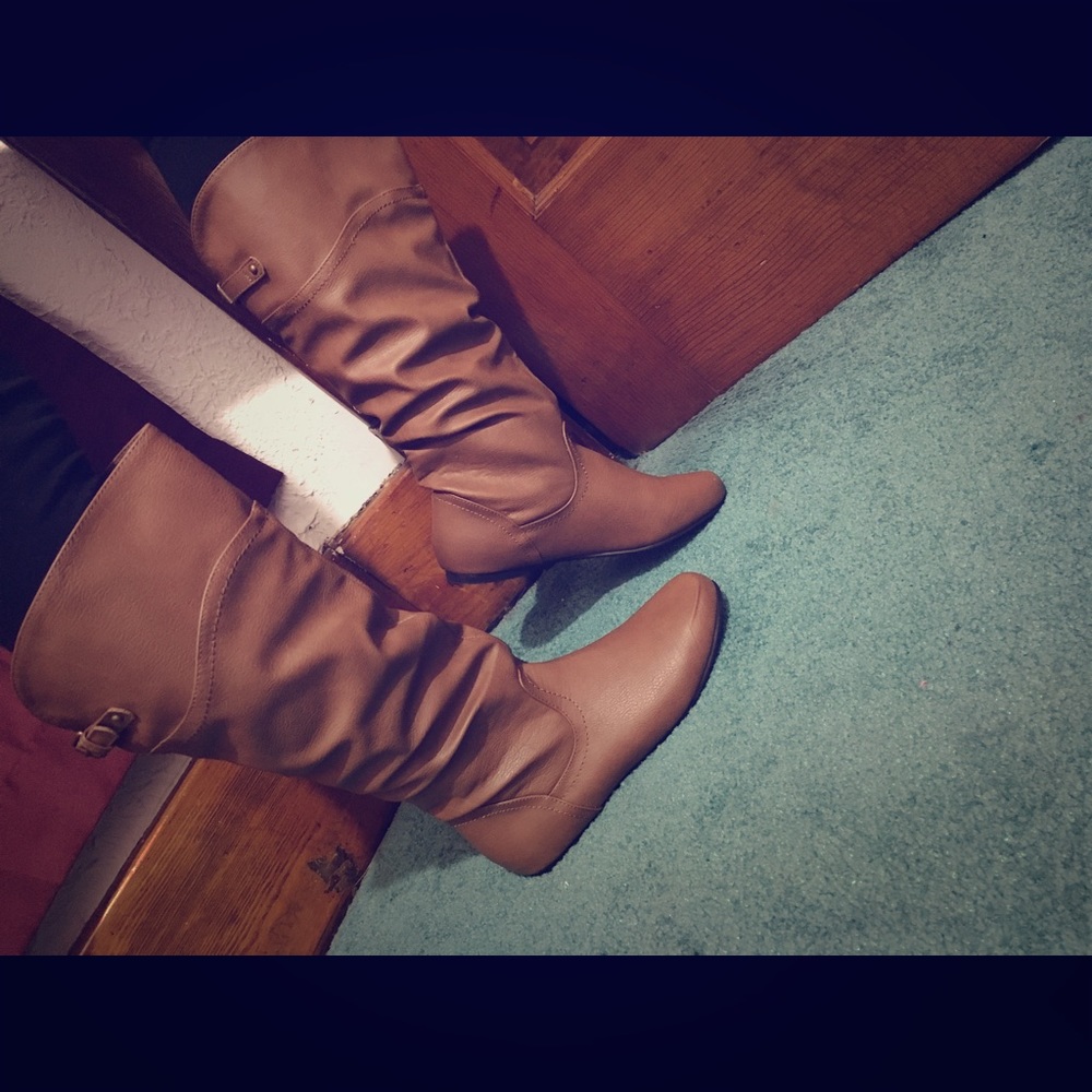 Tall brown boots
